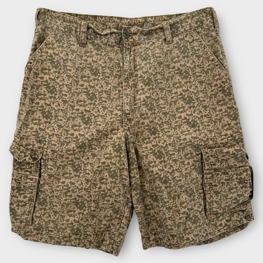 Levis Shorts‎ Mens 38 Desert Camo Cargo Surplus Hiking Cotton Pockets Pixelated